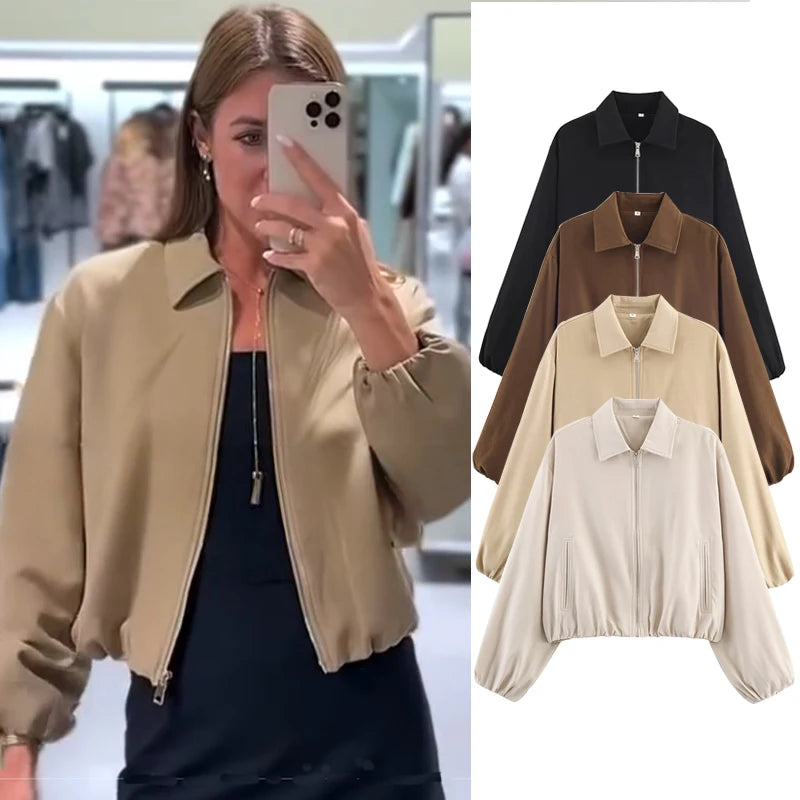 Jackets Autumn Women's 2025 New Coats Chic Loose Short Elegant Autumn Warm Women's Jackets Street Chic Youth Travel Joker Coats