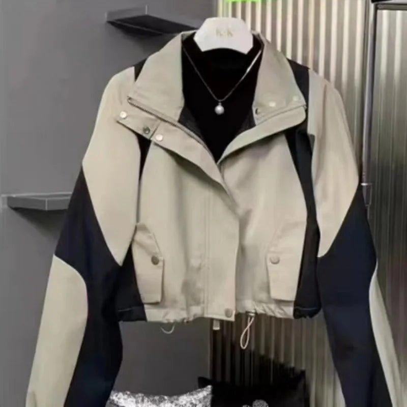 Workwear Jacket for Women's Spring and Autumn New Small Jacket Top High Waist Top