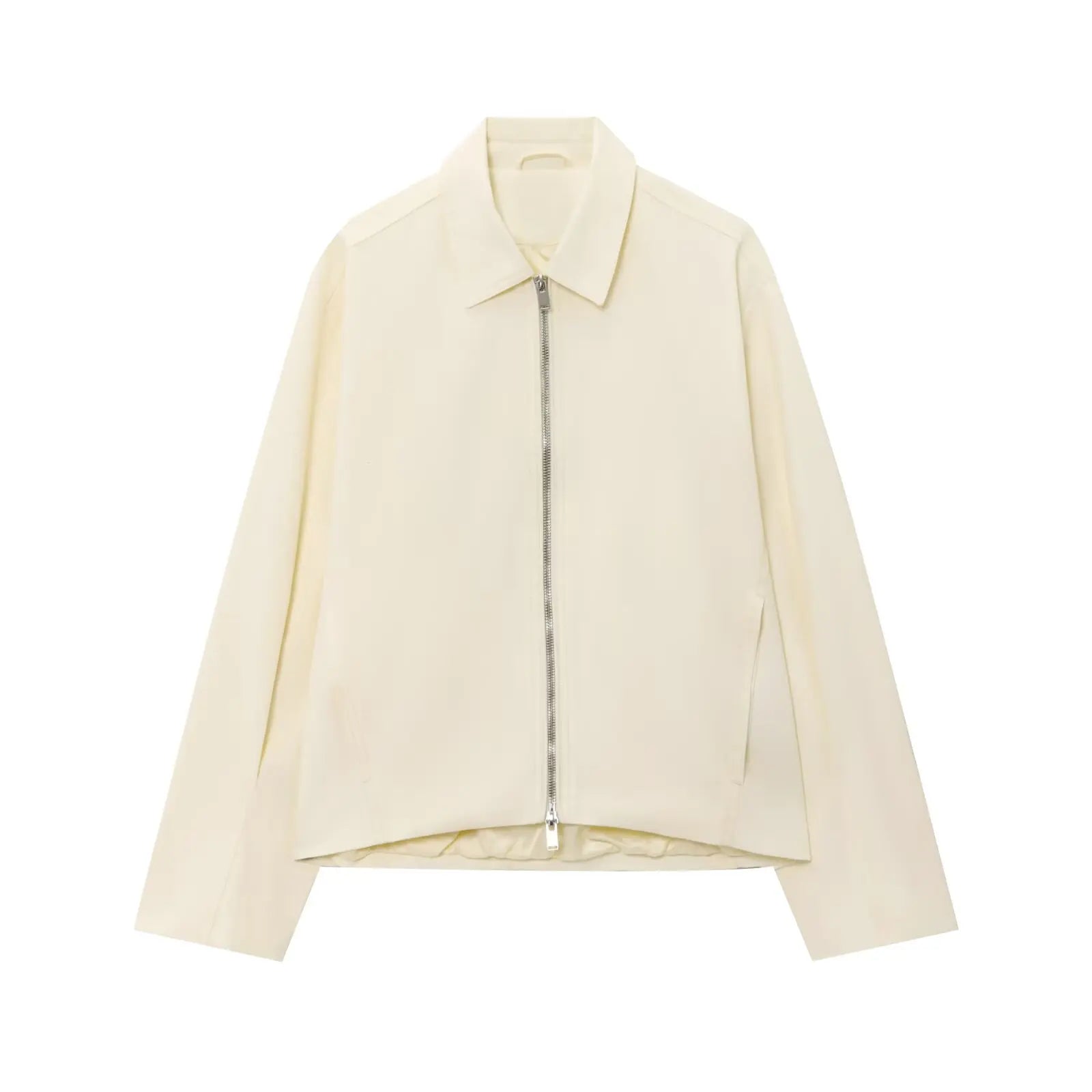 Women's Jacket with Simple and Versatile Zipper Collar Long Sleeve Style Summer New Style Jacket